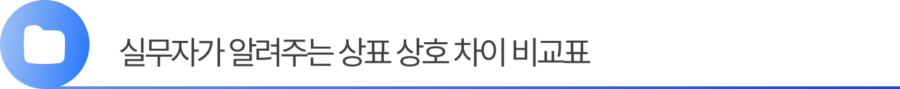 2. 실무자가 알려주는 상표 상호 차이 비교표