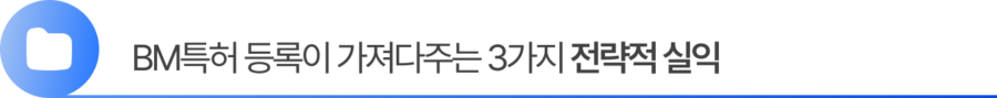 Group 2055248376 (1) 3. BM특허 등록이 가져다주는 3가지 전략적 실익