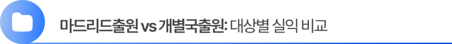 3. 마드리드출원 vs 개별국출원: 실익 비교
