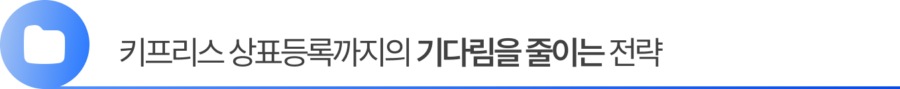 Group 2055248377 키프리스상표등록까지의 기다림을 줄이는 전략