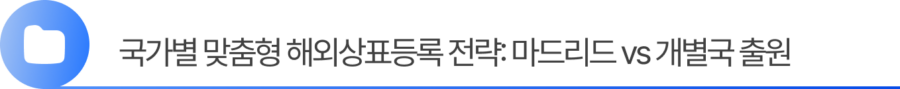 Group 2055248374 2. 국가별 맞춤형 해외상표등록 전략: 마드리드 vs 개별국 출원