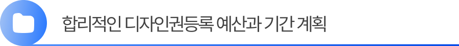 소제목3 3. 합리적인 디자인권등록 예산과 기간 계획