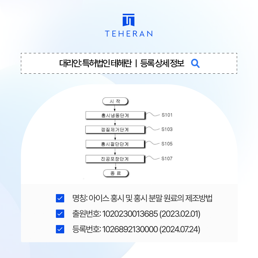 pat_HP_case 음식특허 | 아이스 홍시와 분말 제조공정 구체화로 등록 성공!